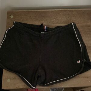 Champion Black Athletic Shorts with Moisture-Wicking Fabric